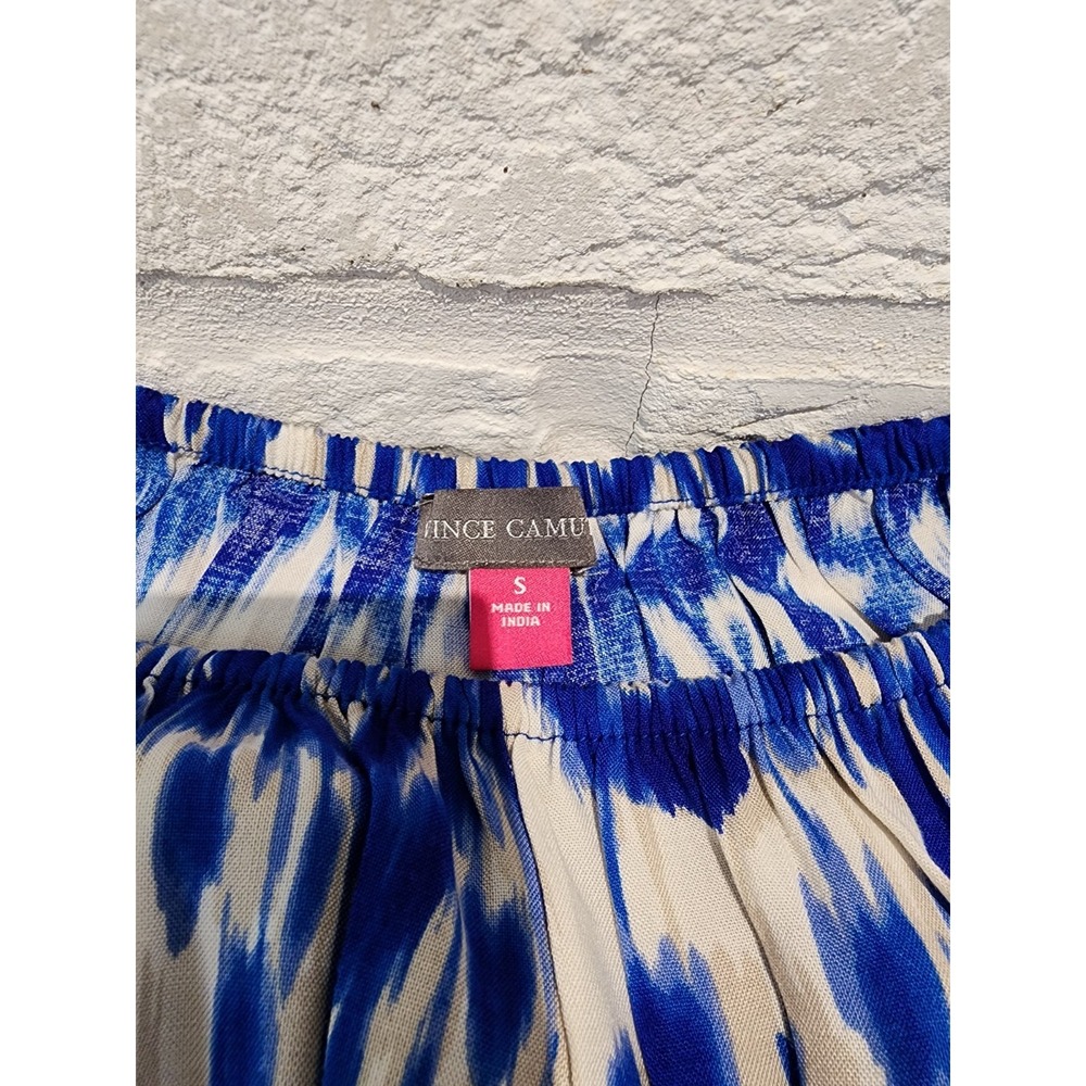 Vince Camuto Women's Off Shoulder Bubble Sleeve Blouse EJ3 Royal Azure Size S - Picture 3 of 4